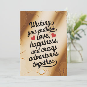 Trouwen wens je eindeloze liefde geluk kaart