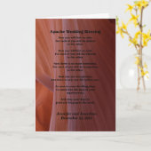 Trouwen Wenskaart Apache Zegening Voel geen regen Kaart (Gele Bloem)