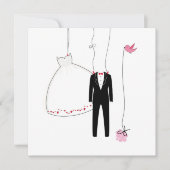 Trouwen wenskaart met huwelijkssymbolen kaart (Voorkant)