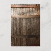 Trouwen Wishing Well Rustic Country Barrel Informatiekaartje (Achterkant)