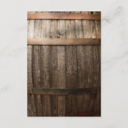 Trouwen Wishing Well Rustic Country Barrel Informatiekaartje (Achterkant)