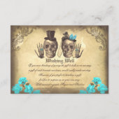 Trouwen Wishing Well Skull  kaarten (Voorkant)