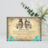 Trouwen Wishing Well Skull  kaarten (Staand voorkant)