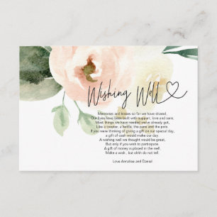 Trouwen Wishing Well Vragen om Cash Gift Bloemen Informatiekaartje