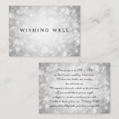 Trouwen Wishing Well Zilveren Winter Wonderland Informatiekaartje (Voorkant / Achterkant)