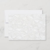 Trouwen Wit & Zwart Eenvoudig RSVP Kaartje (Achterkant)