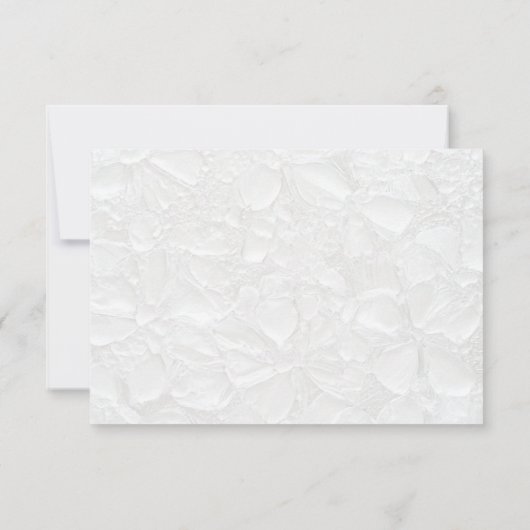 Trouwen Wit & Zwart Eenvoudig RSVP Kaartje (Achterkant)