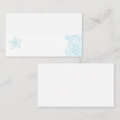 Trouwen zee ster wervelt aqua witte plaats kaarten plaatskaartje (Voorkant / Achterkant)