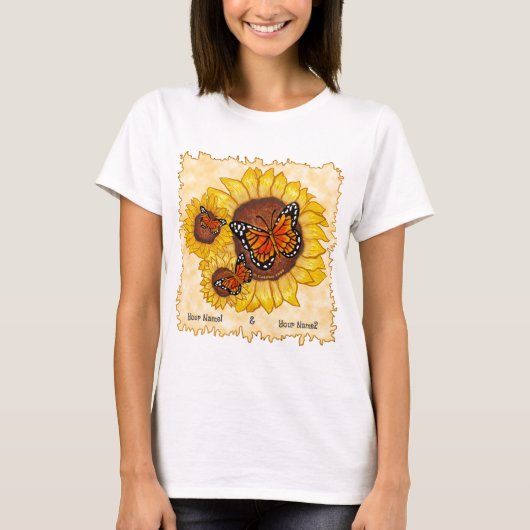 Trouwen Zonnebloem T-shirt (Voorkant)