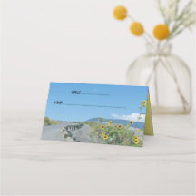 Trouwen zonnebloemen samen westerne bergweg