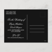 Trouwen Zwart Foto Wit Bewaar de datum Feestdagenkaart (Achterkant)