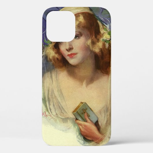 Trouwende bruid met Bijbel, Religieuze Huwelijk Case-Mate iPhone Case (Achterkant)
