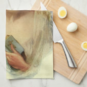 Trouwende bruid met Bijbel, Religieuze Huwelijk Theedoek (Quarter Fold)