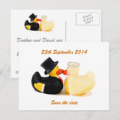 Trouwende eenden 2... Briefkaart (Voorkant / Achterkant)