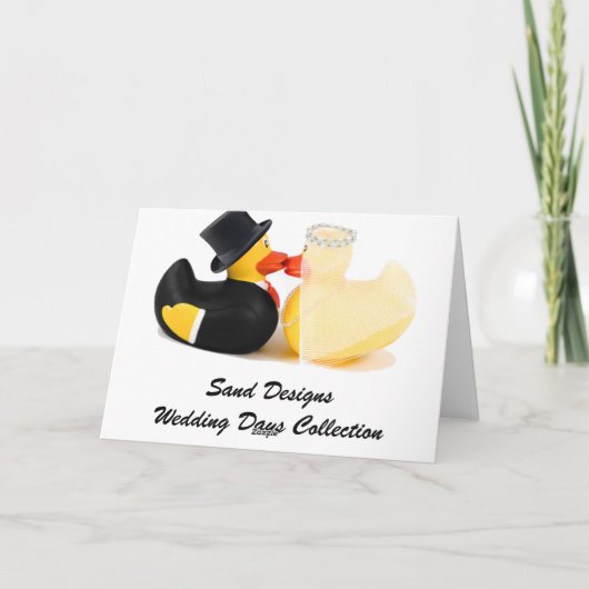 Trouwende eenden 2 ... Dank je kaart (Achterkant)