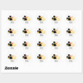 Trouwende eenden 2 ronde sticker (Vel)