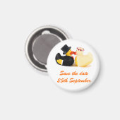 Trouwende eenden 4 ... Magneet (Voorkant / Achterkant)