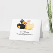 Trouwende eenden ... bedankkaart (Achterkant)