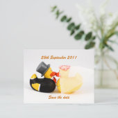 Trouwende eenden... Briefkaart (Staand voorkant)