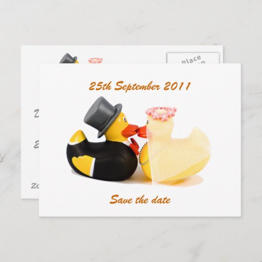 Trouwende eenden... Briefkaart (Voorkant / Achterkant)