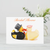 Trouwende eenden - Bruidsfeest Kaart (Staand voorkant)