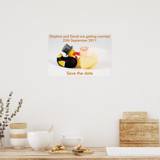 Trouwende eenden ... Poster (Keuken)