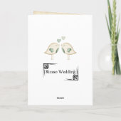 Trouwende Liefdesvogels Kaart (Achterkant)