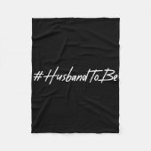 Trouwende Man Aanstaande Echtgenoot Verloofde Echt Fleece Deken (Voorkant)