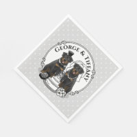 Trouwende Rottweilers Bruid en Bruidegom Honden Sc