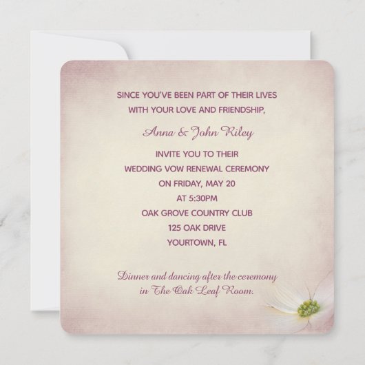 trouwende waterverf met mazen en leugens kaart (Achterkant)