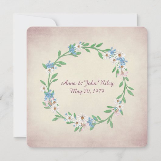 trouwende waterverf met mazen en leugens kaart (Voorkant)