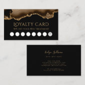 trouwerekkaart voor bruin en goudblauw visitekaartje (Voorkant / Achterkant)