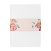 Trouwerij Bestek Band Waterverf Zomer Bloemen Uitnodigingen Wikkel (Achterkant Voorbeeld)