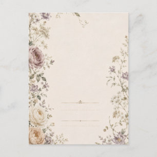 Trouwerij briefpapier in vintage tuin stijl feestdagenkaart