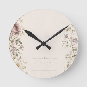 Trouwerij briefpapier in vintage tuin stijl ronde klok