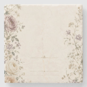 Trouwerij briefpapier in vintage tuin stijl stenen onderzetter