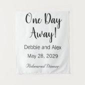 Trouwerij de dag voor de bruiloft bord wandkleed (Voorkant)