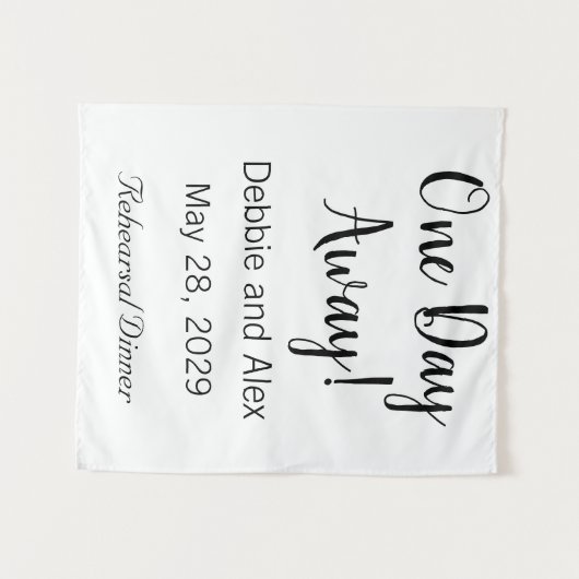 Trouwerij de dag voor de bruiloft bord wandkleed (Voorkant (horizontaal))