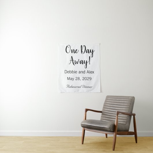 Trouwerij de dag voor de bruiloft bord wandkleed (In situ)