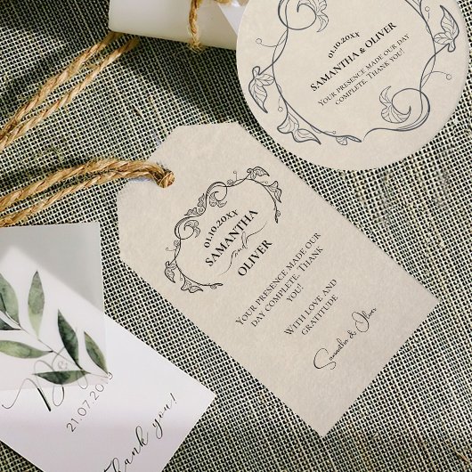 Trouwerij Favoriet Minimalistische Tag Cadeaulabel