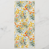 Trouwerij in de zomer met bloemenpracht menu (Achterkant)