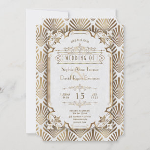 Trouwerij in Vintage Goud Art Deco uit de Roaring Kaart