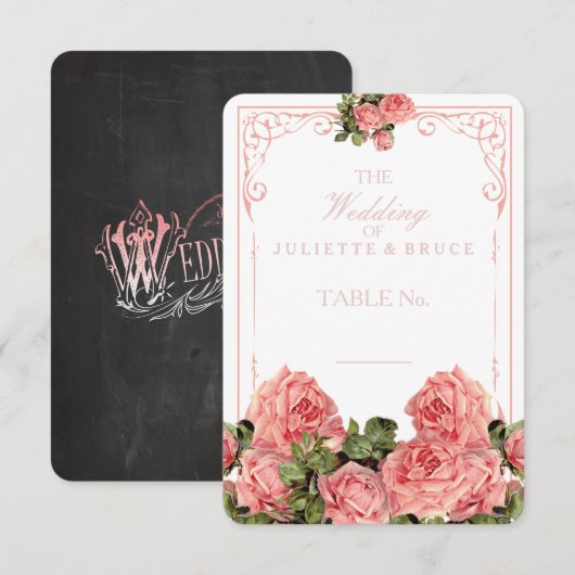 Trouwerij krijtbord - plaatskaart (Voorkant / Achterkant)