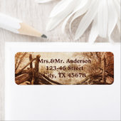 trouwerij met een trouwe western boerderij etiket (Insitu)