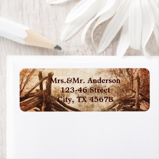 trouwerij met een trouwe western boerderij etiket (Insitu)