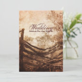 trouwerij met een trouwe western boerderij kaart (Staand voorkant)