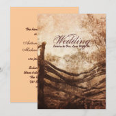 trouwerij met een trouwe western boerderij kaart (Voorkant / Achterkant)