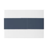 Trouwerij Navy Monogram Bruiloft Buikband Uitnodigingen Wikkel (Achterkant Voorbeeld)