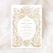 Trouwerij ornament frame met bloemen in Victoriaan Kaart