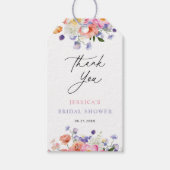 Trouwerij Waterverf Bruidsfeest Bedankt Cadeaulabel (Voorkant)